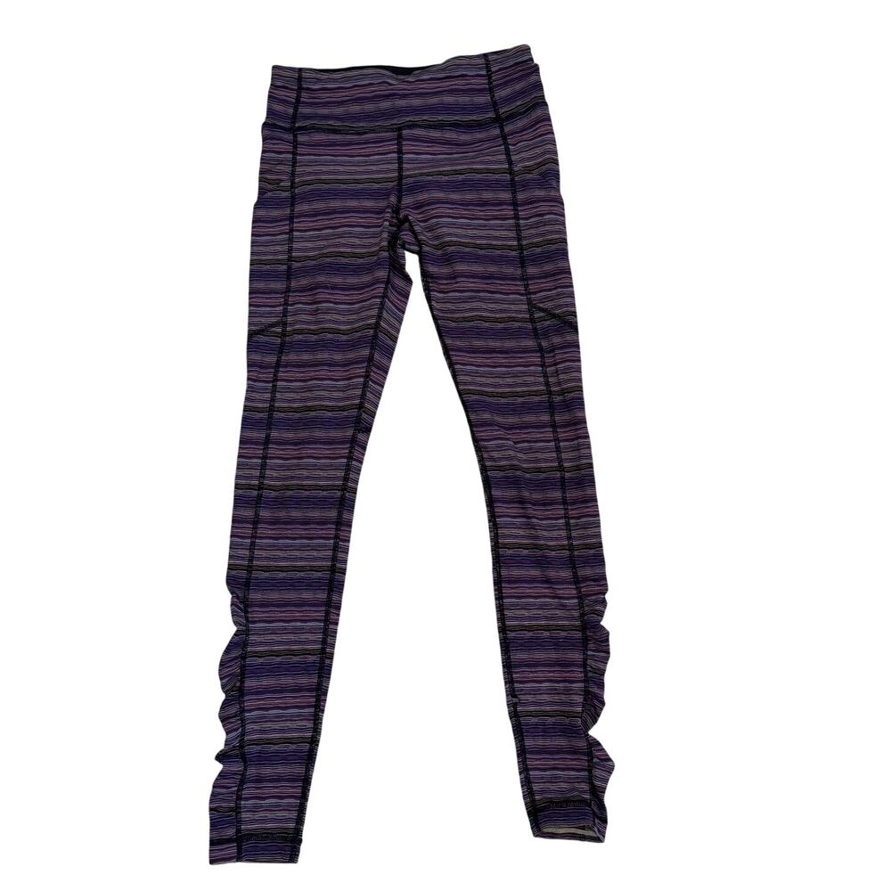 Lululemon Run Tights Space Dye Zip Pocket Purple Women's 6 - Picture 2 of 7